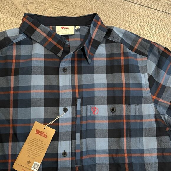 Fjallraven Other - Fjallraven Fjallglim Flannel Shirt Mens XL Blue Plaid Long Sleeve Button Down